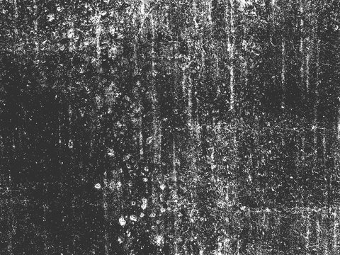 Distress old cracked concrete texture, vector illustration. Black and white grunge background. Stone, asphalt, plaster, marble. © Sirius1717