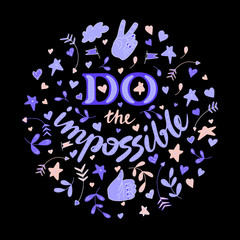 Do the Impossible lettering doodle