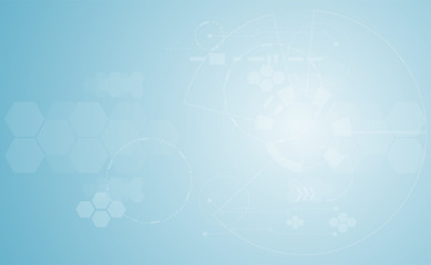 Abstract medical medicine and science concept innovation technology molecular structures chemical .space for text. vector background