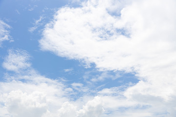 cloudy blue sky with white cloud background.