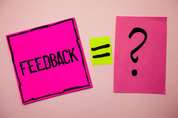 Word writing text Feedback. Business concept for Customer Review Opinion Reaction Evaluation Give a...