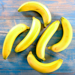 Group of Fresh Ripe Bananas