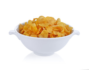 Corn flakes  isolated on white