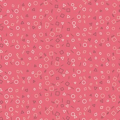 Eye-catching abstract patterns design with red background. Website background.