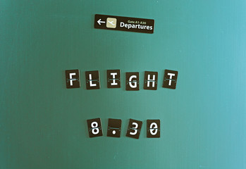 vintage flight departure text  - 283781319