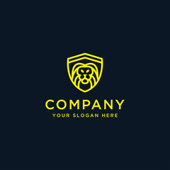 Vector Logo Lion Design Hexagon Monogram Template Icon EPS 10 Logo Design - Vector