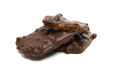 cookies with chocolate isolated