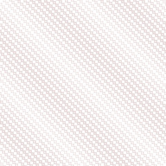 Diagonal halftone mesh seamless pattern. White and pale pink vector texture