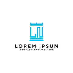 Inspiring company logo design from the initial letters to the LN logo icon. -Vectors
