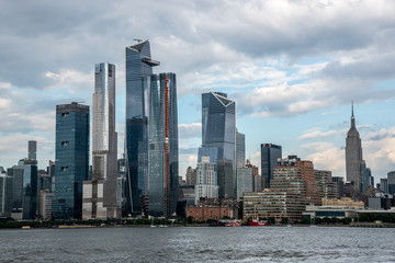 Hudson Yards from a boat in the Hudson River - 283783956