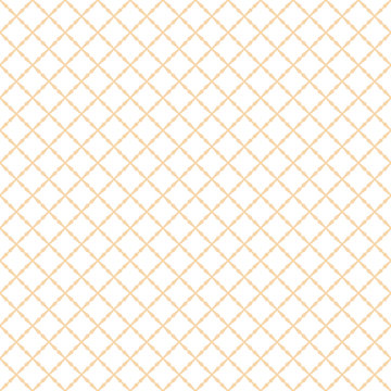 Square grid vector seamless pattern. Subtle abstract geometric texture with diagonal cross lines, rhombuses, small grid, mesh, lattice, grill, wicker. Delicate white and yellow repeatable background
