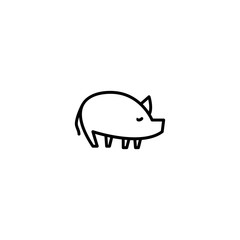 pig animal icon vector illustration
