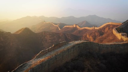 Flying over the Great Wall of China