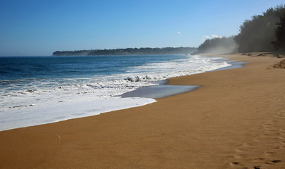 Mist over Lumahai Beach, Kauai, Hawaii