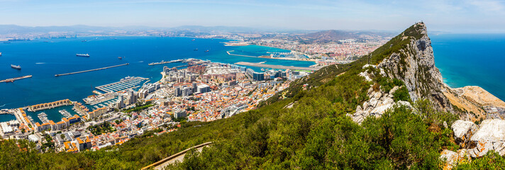 Gibraltar panorama - obrazy, fototapety, plakaty