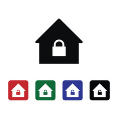 Access, home, lock, security, icon, flat. Element of security for mobile concept and web apps illustration. Thin flat icon for website design and development, app. Vector icon