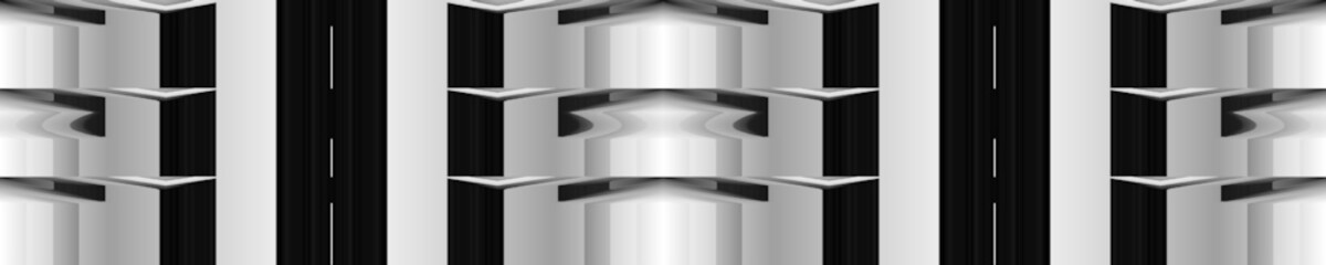 Digital art, panoramic abstract objects (20000 x 4000 Pixels), Germany