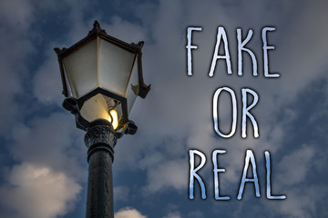 Writing note showing Fake Or Real. Business photo showcasing checking if products are original or...