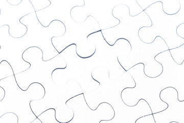 Fototapeta premium white puzzle pieces assembled