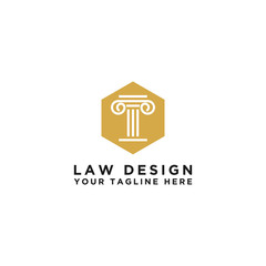 letter law vector design company logo. - Vector