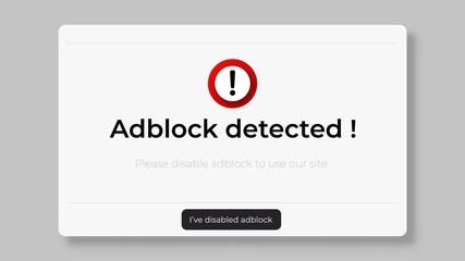 Stop adblock website window. 