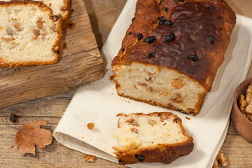 Barmbrack or bairin breac is a traditional Irish sweet yeast bread with grapes and raisins, often eaten with afternoon tea butter and traditionally served on Halloween.