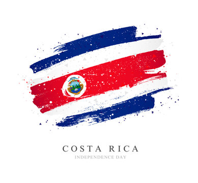 Flag of Costa Rica. Vector illustration on a white background.
