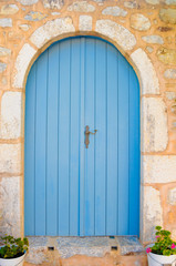 nice colorful doorin greek old alley
