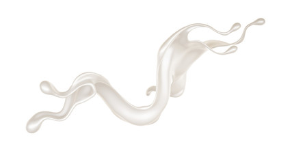 Fototapeta premium Splash of fluid. 3d illustration, 3d rendering.
