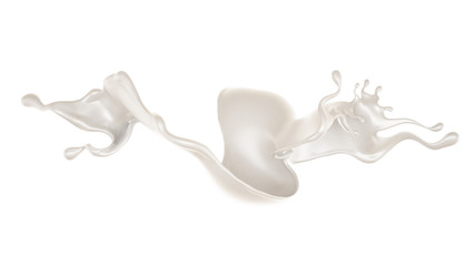 Splash of fluid. 3d illustration, 3d rendering.