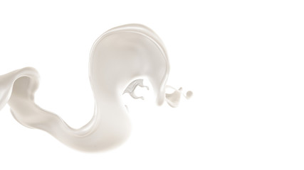 Splash of fluid. 3d illustration, 3d rendering.