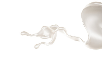 Fototapeta premium Splash of fluid. 3d illustration, 3d rendering.