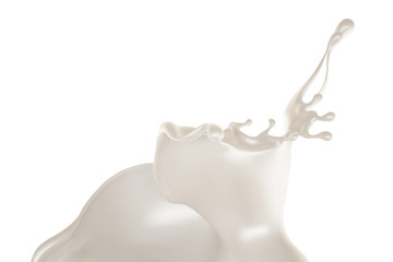 Splash of fluid. 3d illustration, 3d rendering.