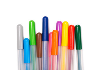 Colorful Felt Tip Pens .Multicolored Felt-Tip Pens .Multicolored Felt-Tip Pens isolated on a white background .