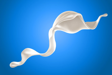 Splash of fluid. 3d illustration, 3d rendering.