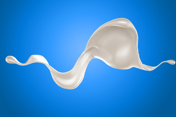 Splash of fluid. 3d illustration, 3d rendering.