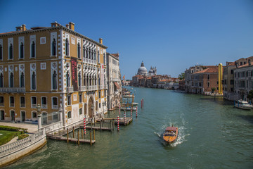 Views of streets and canals in Venice Italy