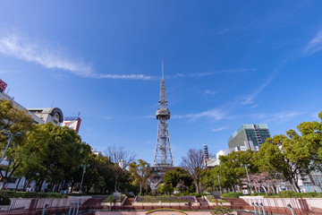 Naklejka premium Japan - March 23th, 2018 : Nagoya TV Tower in Sakae, Nagoya, Japan.