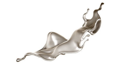 Splash of fluid. 3d illustration, 3d rendering.