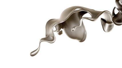 Splash of fluid. 3d illustration, 3d rendering.