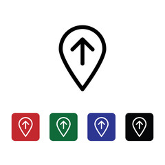 Location, upload, vector icon. Can be used for web and mobile. Navigation and map vector icon