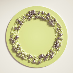 Beautiful background with balls, science, molecule, atom. 3d illustration, 3d rendering.