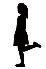 a girl body silhouette vector