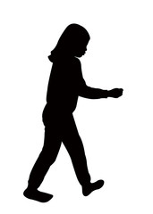 a girl body silhouette vector