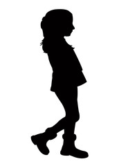 a girl body silhouette vector