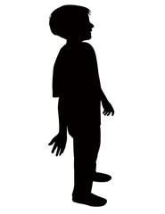 a boy body silhouette vector