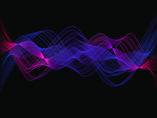 EPS 10 vector. Futuristic colorful background. Backdrop with lines and waves.