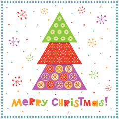 Christmas background with fir tree