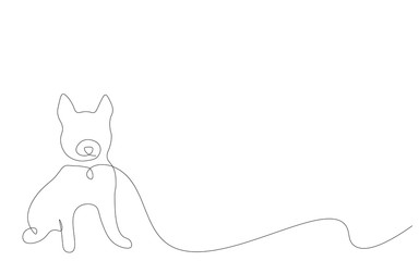 Dog puppy on white background vector illustration