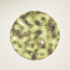 Beautiful background with balls, science, molecule, atom. 3d illustration, 3d rendering.